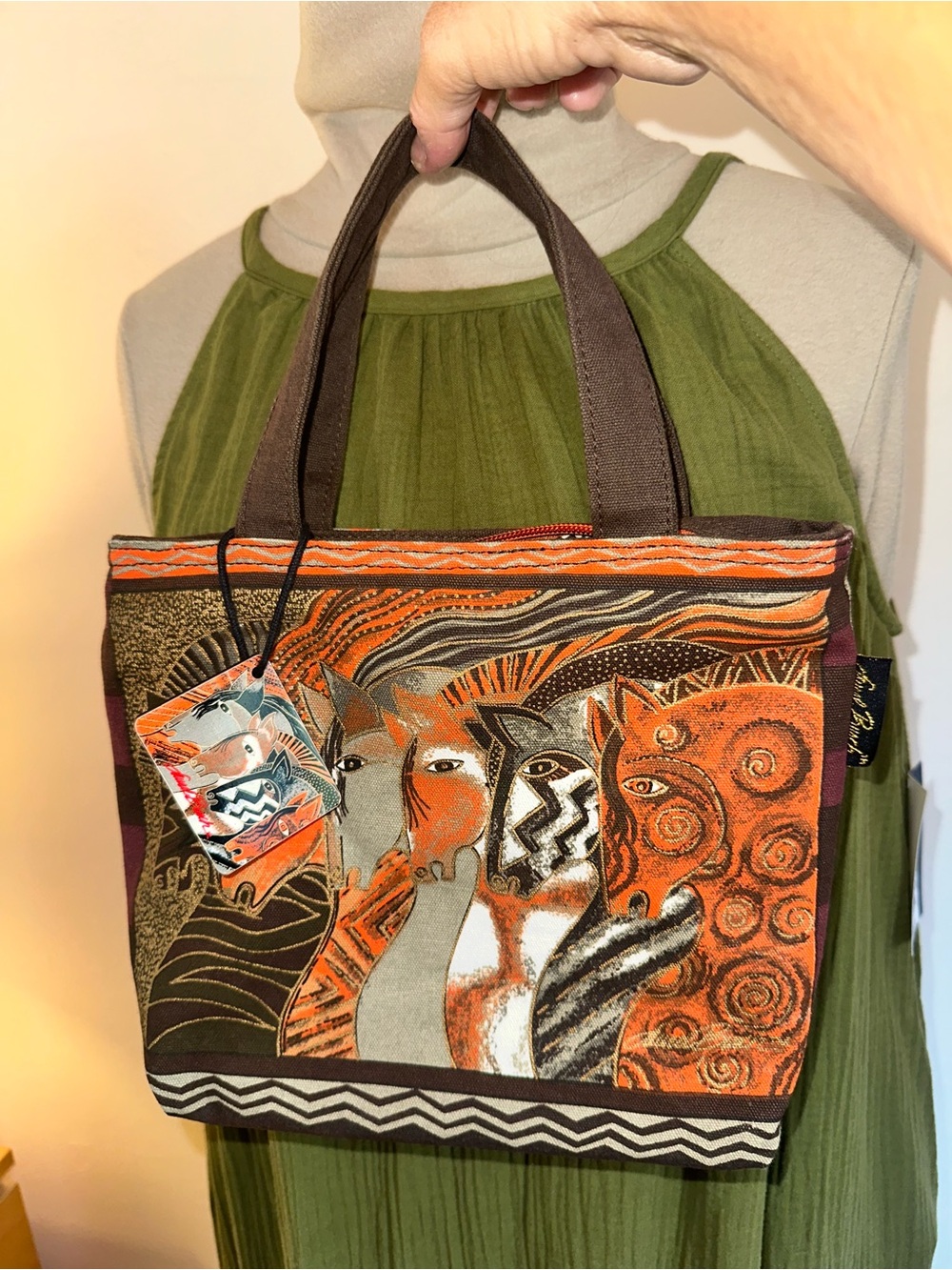 Laurel Burch Tote Purse- Morrocan Mares Horses